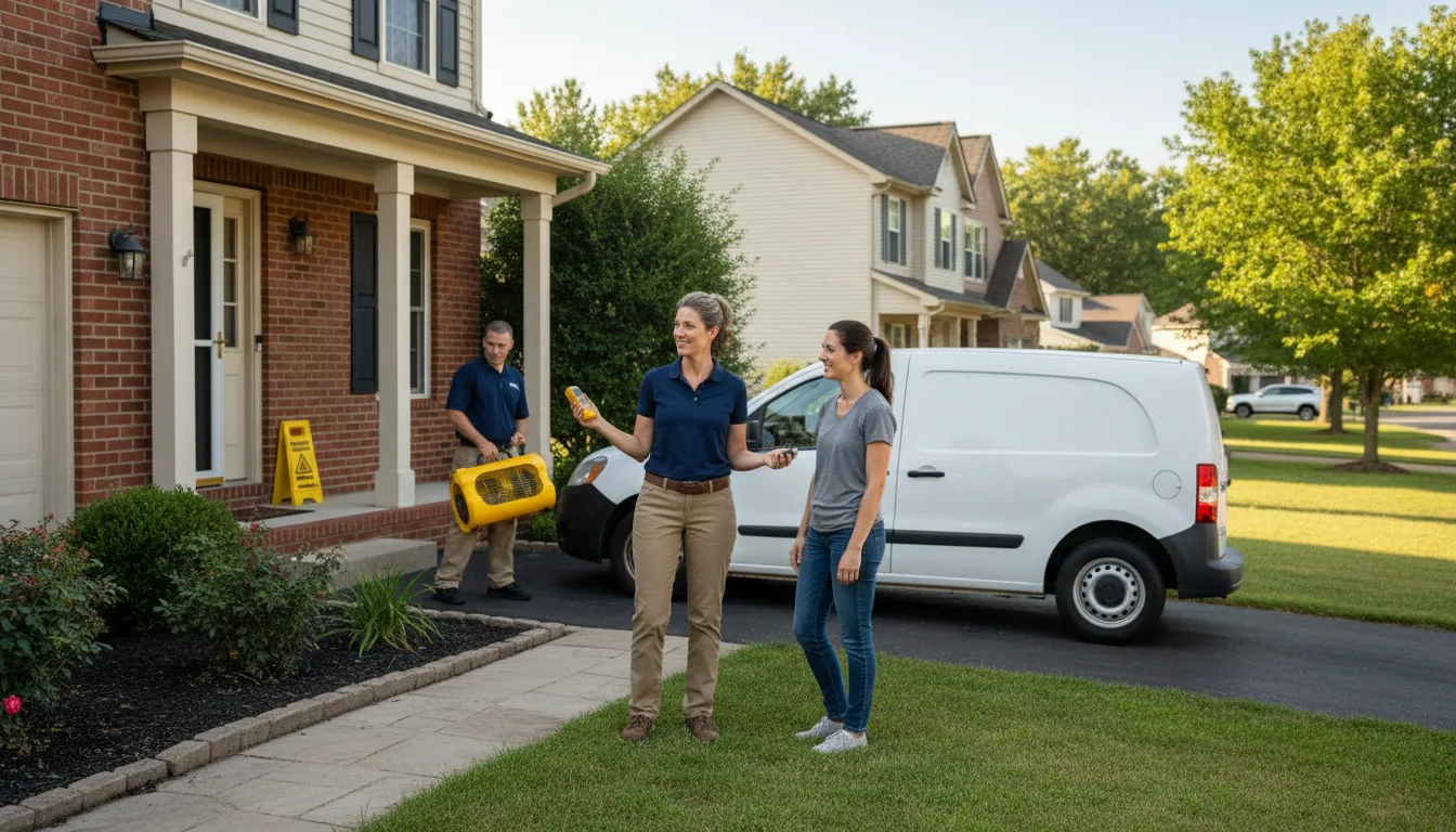 Residential water damage restoration in Browerville, MN